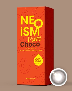 네오이즘 퓨어 초코 원데이 실리콘 칼라렌즈 (50개+50개)원데이 | G.Dia 13.1mm