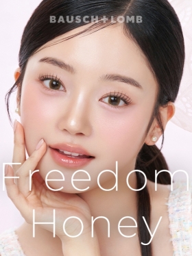 바슈롬 레이셀 프리덤허니 30P하루용 컬러렌즈/12.9mm