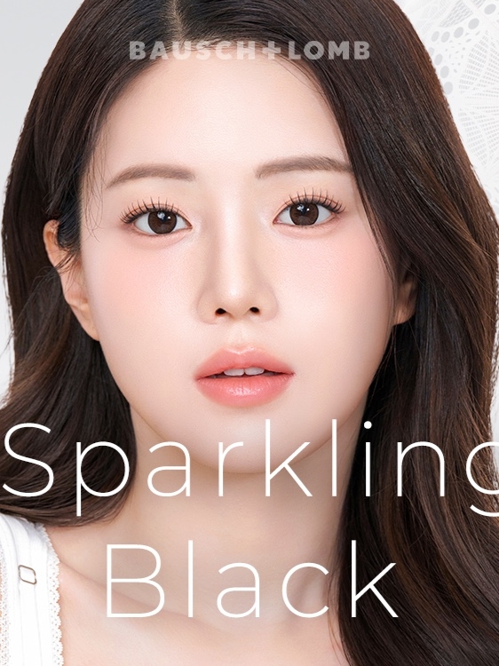 바슈롬 레이셀 스파클링블랙 30P하루용 컬러렌즈/12.7mm