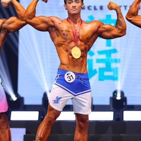 [POSINGWEAR] IFBB Physique Board Short Blue-White (DK24093)