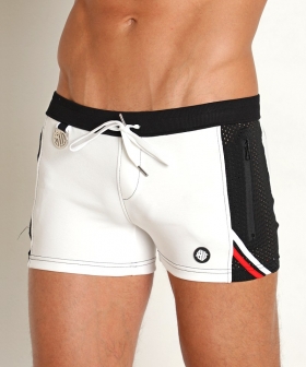 [BREEDWELL] LOCKER ROOM MESH PANEL SHORT WHITE
