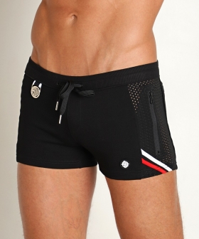 [BREEDWELL] LOCKER ROOM MESH PANEL SHORT BLACK