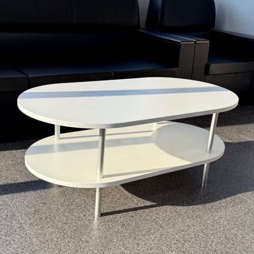 1000 2단 타원 테이블 거실 소파테이블 좌식테이블 (화이트보드형)