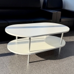 1000 2단 타원 테이블 거실 소파테이블 좌식테이블 (화이트보드형)