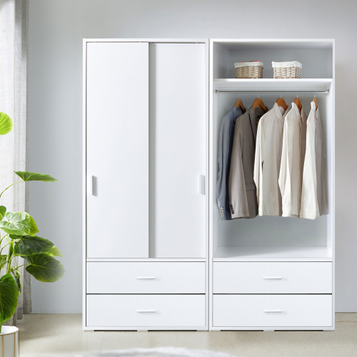 솔로리빙 엘리 솔로리빙 슬라이딩 옷장 800 행거형 슬라이드 서랍옷장