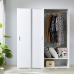 솔로리빙 엘리 슬라이딩 옷장 800 행거형 슬라이드 하선반 옷장