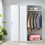 솔로리빙 엘리 슬라이딩 옷장 800 행거형 슬라이드 상선반 옷장