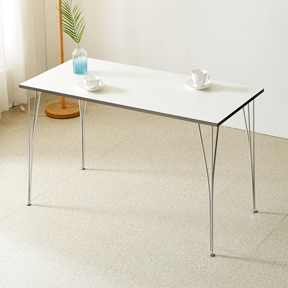 솔로리빙 스퀘어 1200 미드센츄리 스틸레그 모던 식탁 카페 테이블