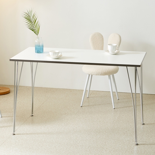 솔로리빙 스퀘어 1200 미드센츄리 스틸레그 모던 식탁 카페 테이블