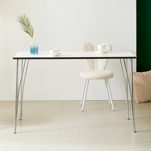 솔로리빙 스퀘어 1200 미드센츄리 스틸레그 모던 식탁 카페 테이블