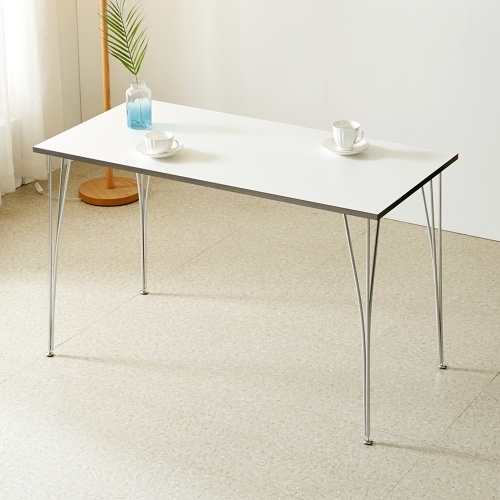 솔로리빙 스퀘어 1200 미드센츄리 스틸레그 모던 식탁 카페 테이블