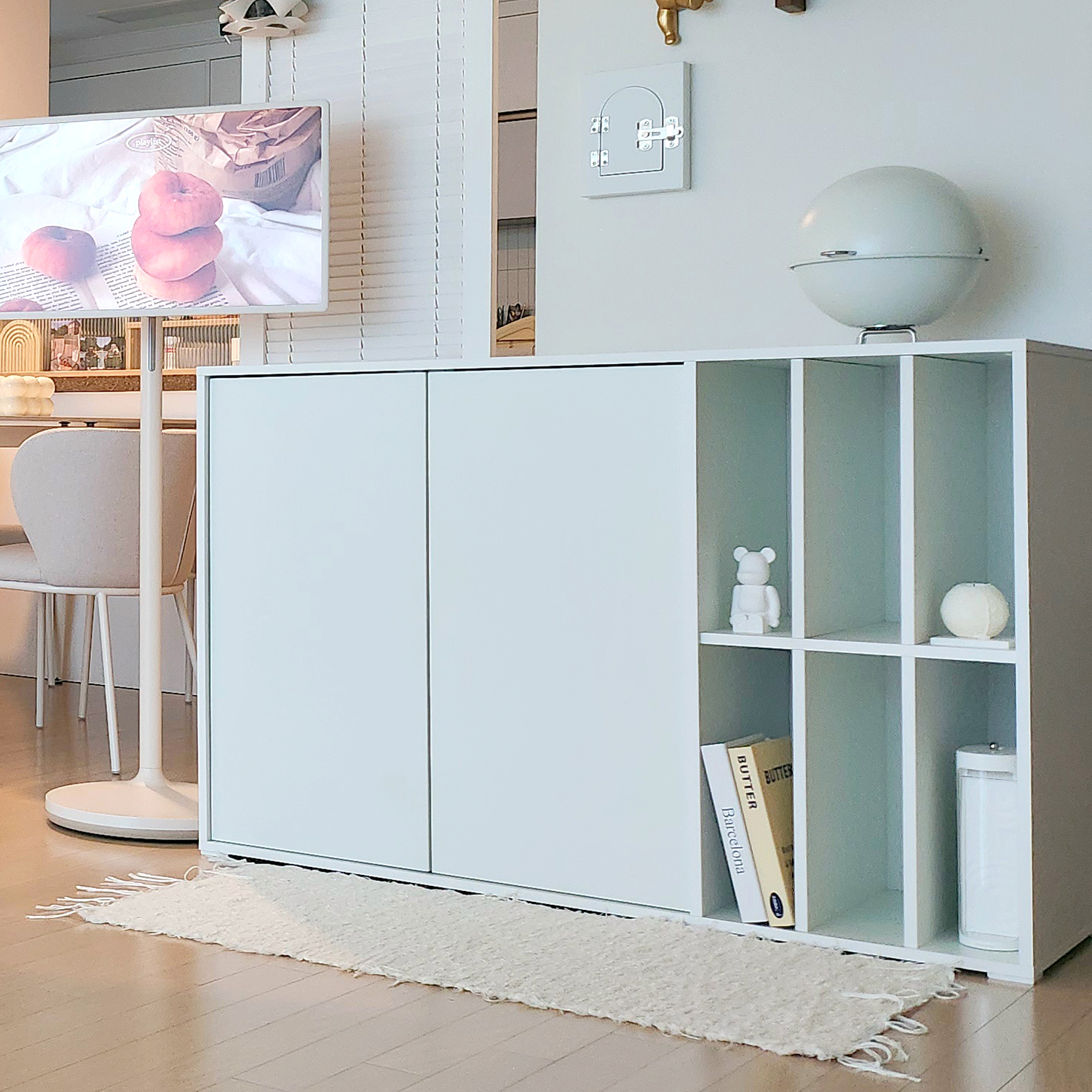 솔로리빙 토브 1200 LP 수납장 높은 거실장 다용도 주방 서랍장 5color