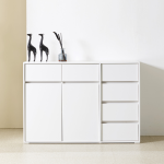 솔로리빙 토브 1200 LP 수납장 높은 거실장 다용도 주방 서랍장 화이트블랙