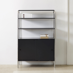 솔로리빙 누오 800 선반 수납장 다용도 거실 장식장(2type)