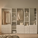 솔로리빙 담담 E0 드레스룸 시스템 다용도 오픈 틈새장 선반 수납 모듈 옷장 400