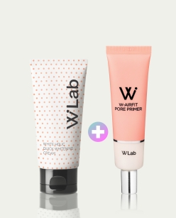 더블유랩 쌩얼세트(화이트홀릭 톤업크림 + 프라이머)