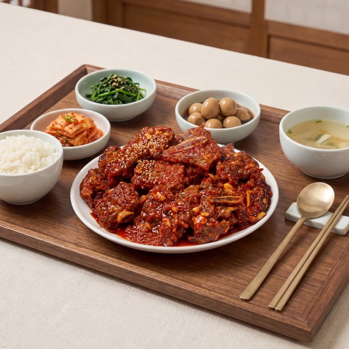 초이스 소고기를 사용한 매콤LA찜갈비 1kg