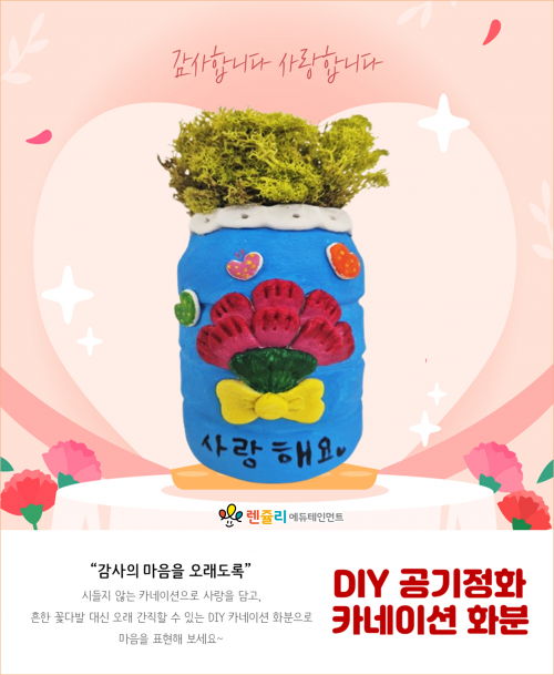 DIY공기정화카네이션화분