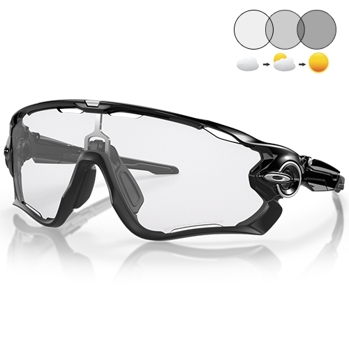 OAKLEY JAWBREAKER CLEAR/BLACK PHOTO IRID (오클리 죠브레이커 투명 이리듐 변색 92901431)
