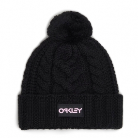 OAKLEY HARPER POM BEANIE BLACK/WHITE LOGO 오클리 비니 (FOS800024-05F)