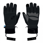 OAKLEY PEAK LEATHER GLOVES BLKOUT FW2425 오클리 스노우 오지 장갑 (FOS901654-02E)