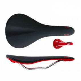 [B-GRADE] FABRIC SCOOP FLAT ELITE BLK/RED (패브릭 스쿱 플랫 엘리트 자전거 안장 - 포장없음/미세 스크래치/DP상품)
