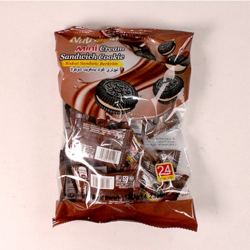 Mini Cream Sandwich Cookie Chocolate flavor 110gX24