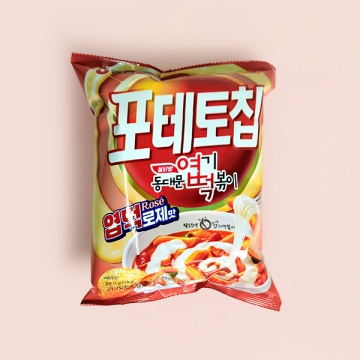 농심 포테토칩 엽떡로제맛 55gX16개 (1박스)