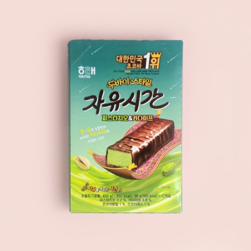 해태 자유시간 피스타치오 앤 카다이프 432g(36gX12개) 1곽