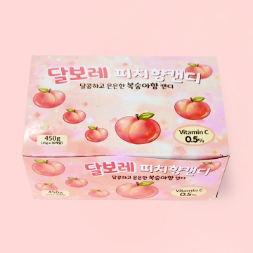 달보레 피치향캔디 450g(15gX30개) 1곽