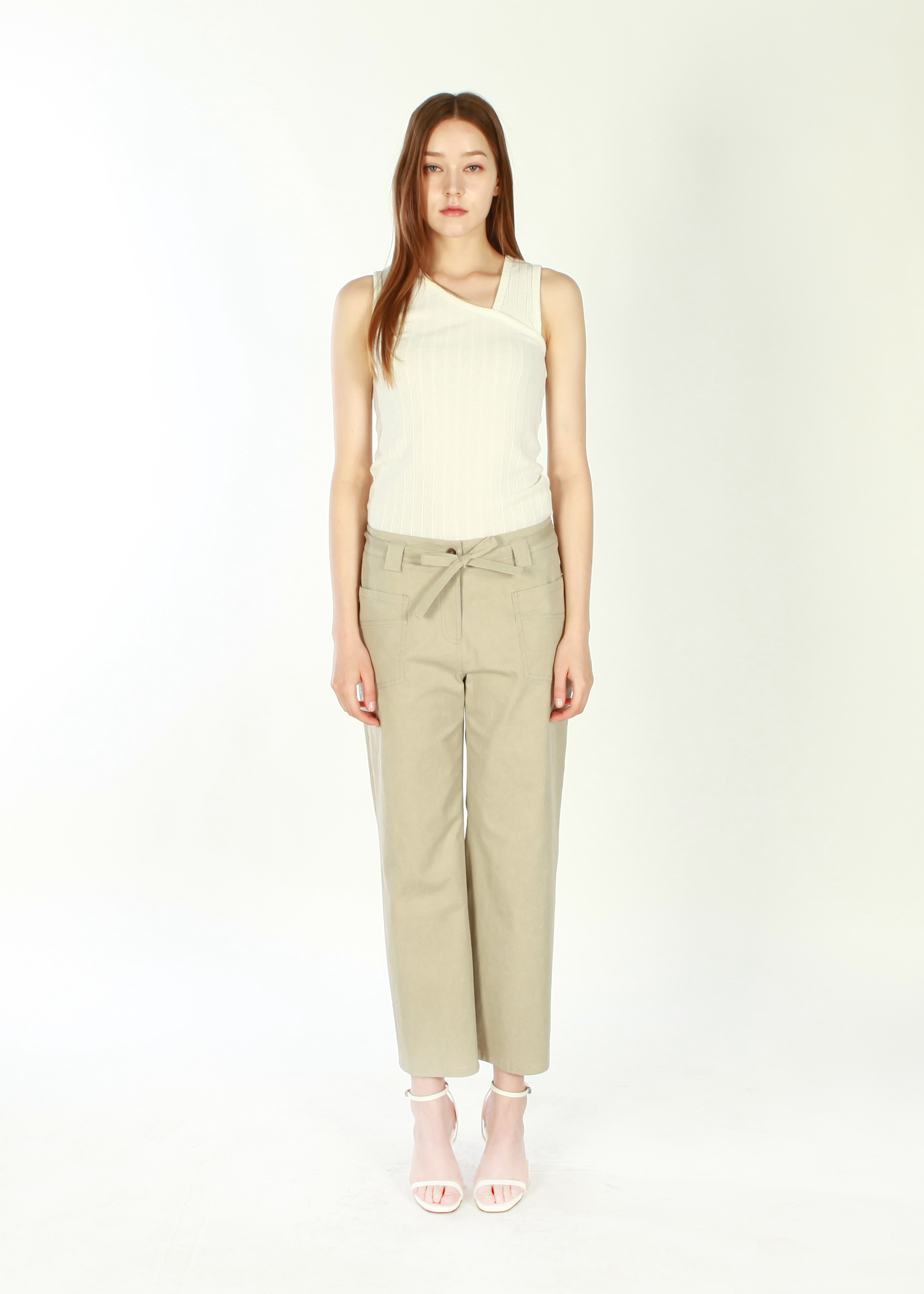 벨티드 테이퍼드 데님 팬츠(I8M2PT04)