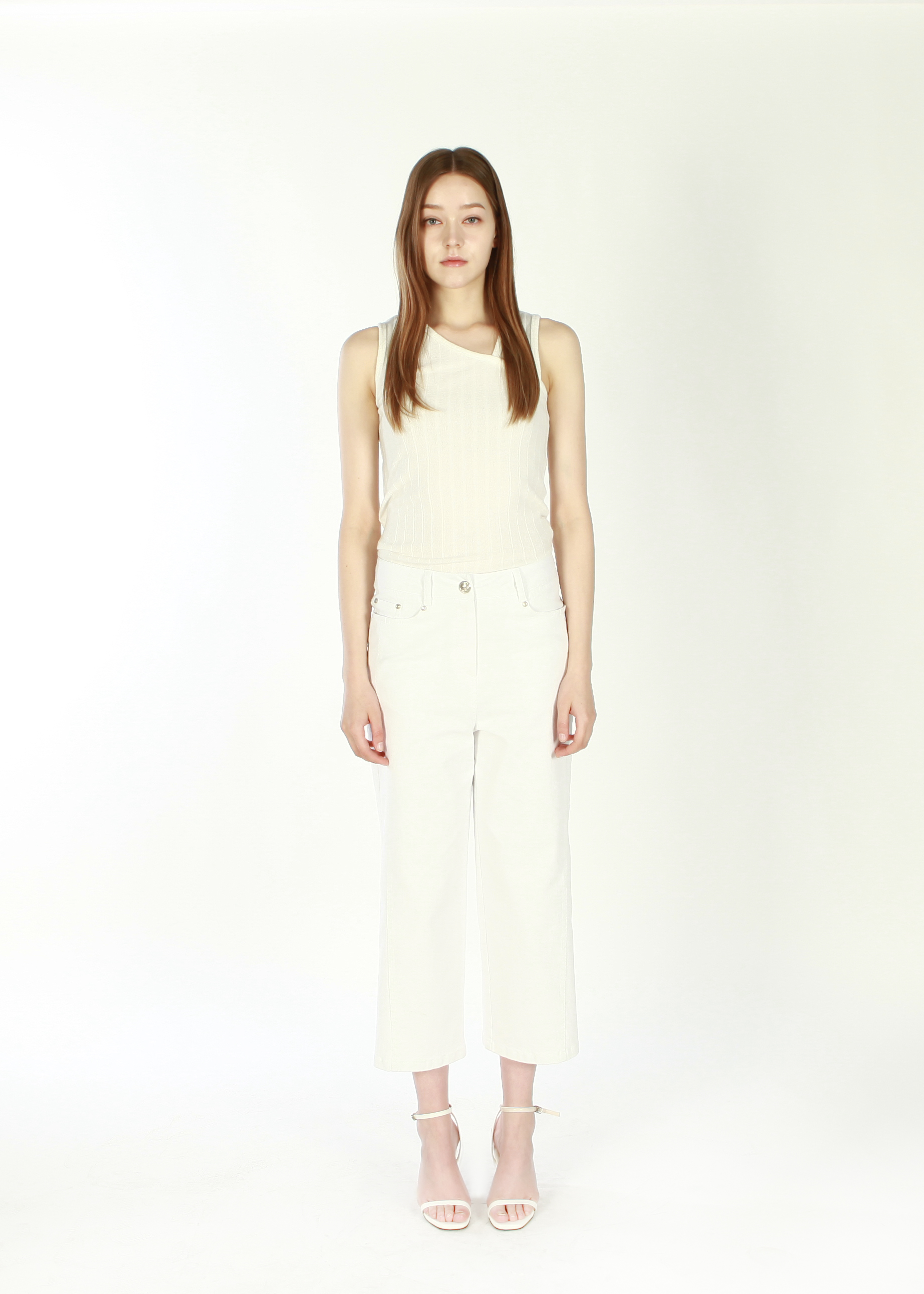 와이드 절개 데님 팬츠(I8M2PT01)