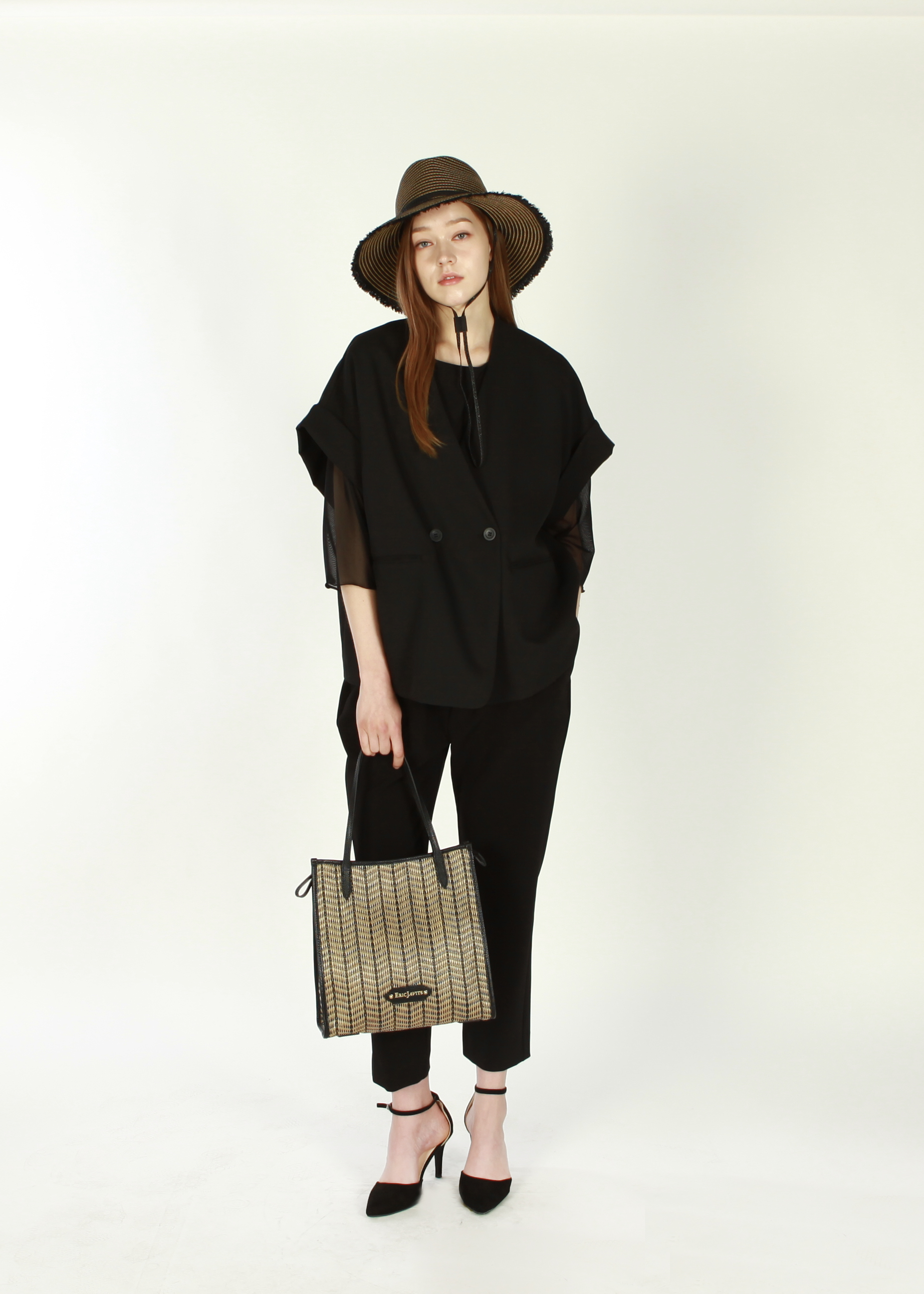 투버튼 드롭소매 베스트 자켓(I8M3JK71)