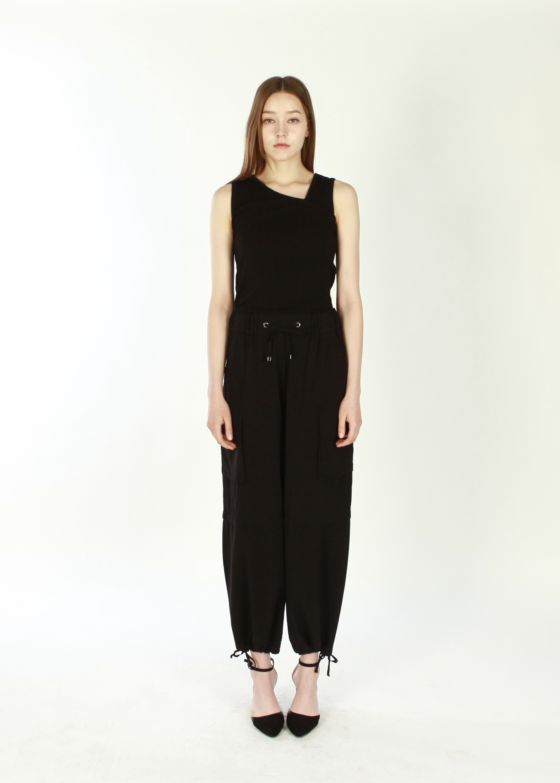 드로우스트링 카고 밴딩 팬츠(I8M3PT71)