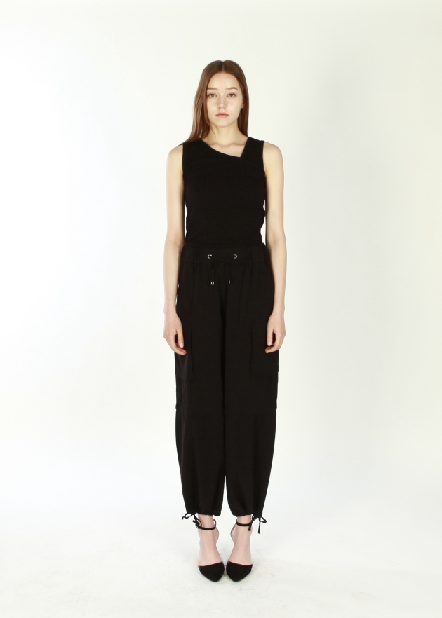 드로우스트링 카고 밴딩 팬츠(I8M3PT71)