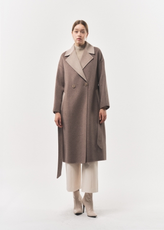 울캐시 핸드메이드 벨티드 코트 (I8W3CT71)