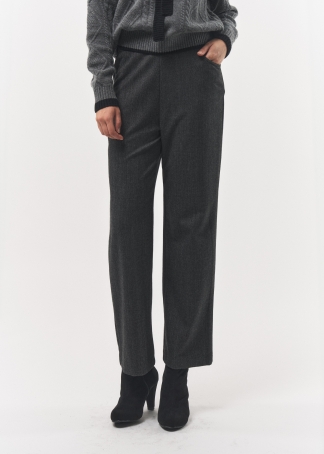 스트레이트 핏 헤링본 밴딩팬츠(I8W3PT72)