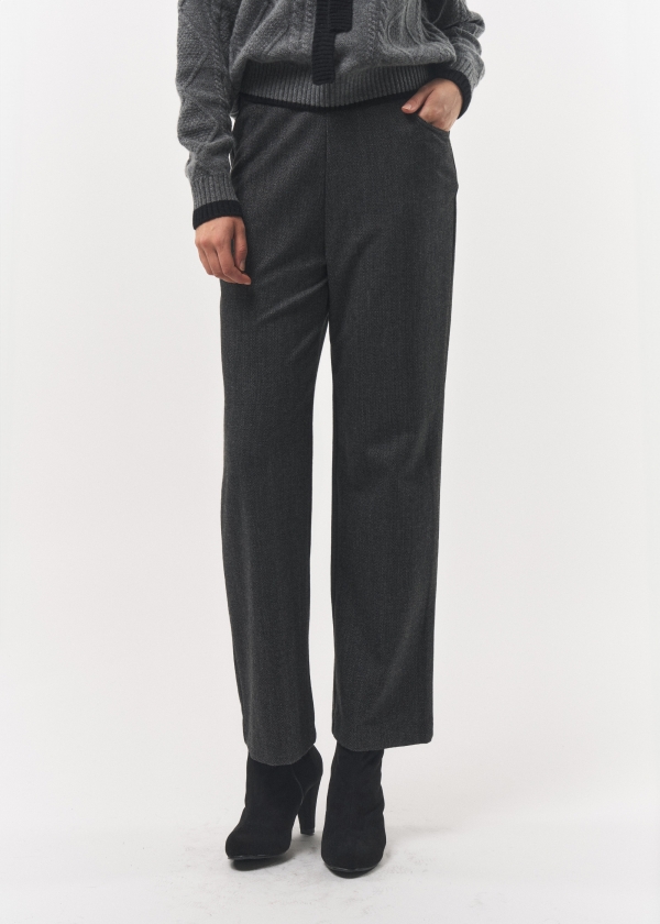 스트레이트 핏 헤링본 밴딩팬츠(I8W3PT72)