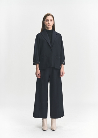 올 블랜딩 세미크롭 자켓(I8W2JK22)