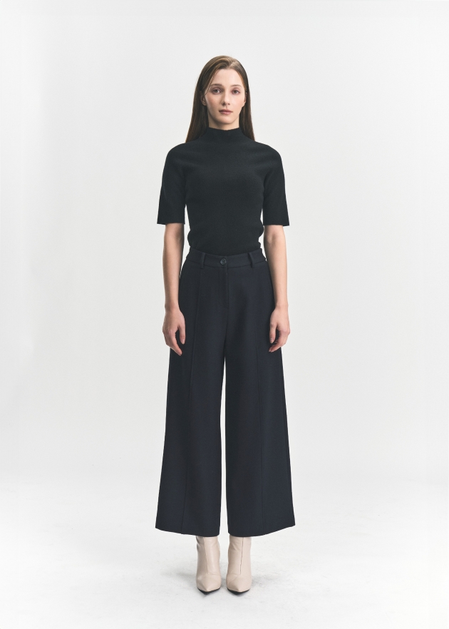 울 블랜딩 와이드 핏 팬츠(I8W2PT22)