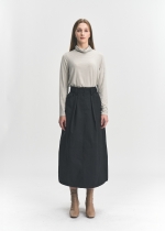 절개 포인트 스트링 롱 스커트(I8W2SK21)