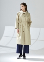크리클 언발 카라 오버핏 트렌치코트 (I9M2CT01)