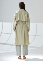 웨이스트 벨트 크링클 트렌치 코트 (I9M3CT71)