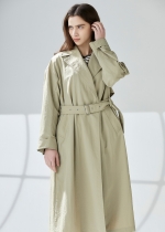 웨이스트 벨트 크링클 트렌치 코트 (I9M3CT71)