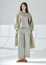 웨이스트 벨트 크링클 트렌치 코트 (I9M3CT71)