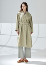 웨이스트 벨트 크링클 트렌치 코트 (I9M3CT71)