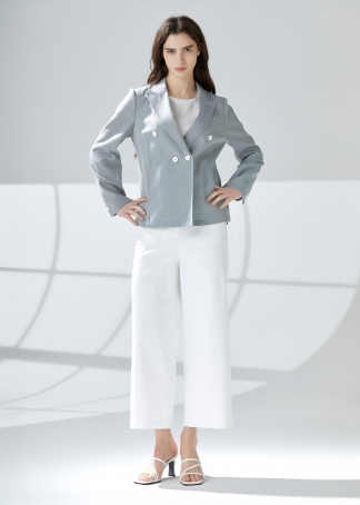 데일리 투톤 피크드라펠 자켓(I9M2JK03)