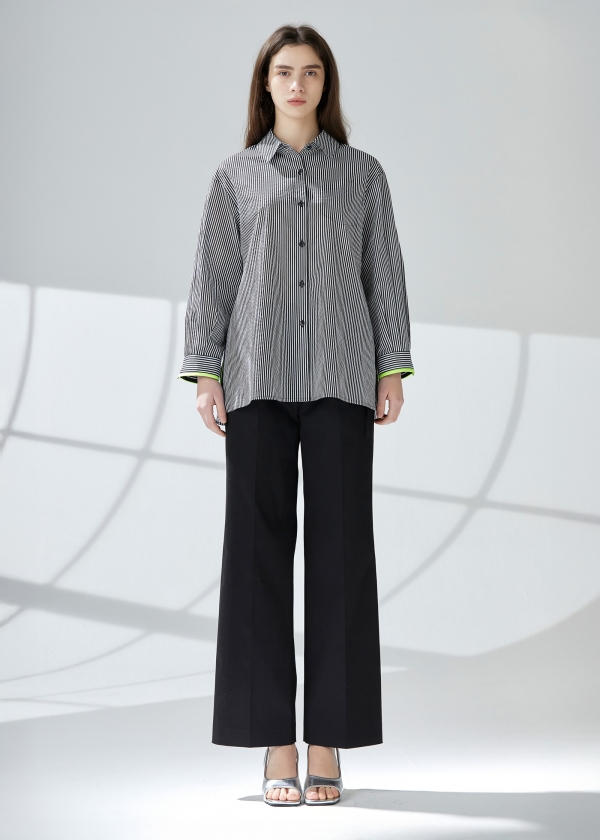 라인 포인트 스트라이프 오버 셔츠(I9M2BL05)