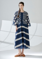 에디셔널 패턴 하프슬리브 원피스(I9M2OP03)