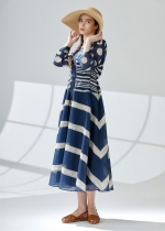 에디셔널 패턴 하프슬리브 원피스(I9M2OP03)